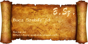 Bucz Szebáld névjegykártya